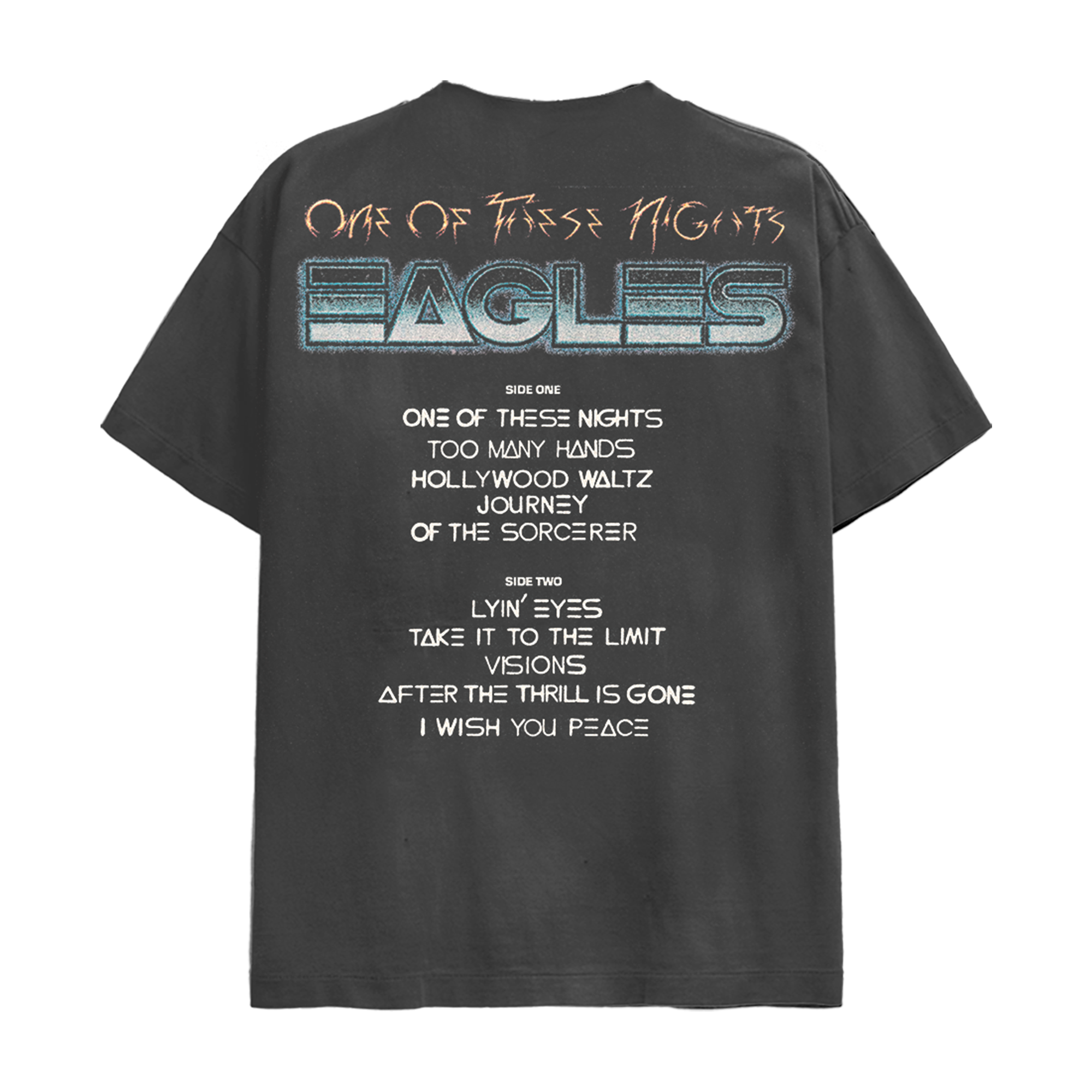 One Of These Nights Black Tee